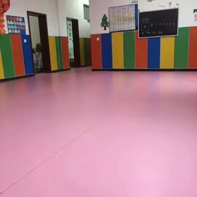 乐佑地板 舞蹈学校地板舞蹈房PVC地胶 舞蹈室PVC卷材 幼儿园地板 PVC舞蹈地板图4