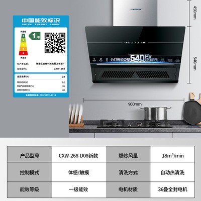 现货批发 公共烟道克星抽油烟机 侧吸大吸力热炫洗 家用吸油烟机图3