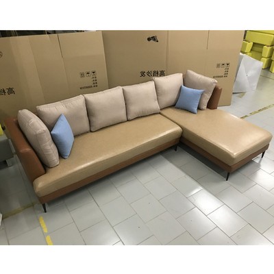 办公沙发真皮简约现代会客商务接待休闲办公室沙发三人位茶几组合图2