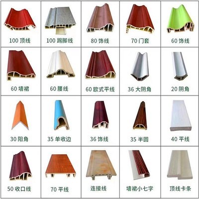 现代简约竹木纤维墙板墙角收边踢脚线 轻奢阴角阳角10cm地脚线图2