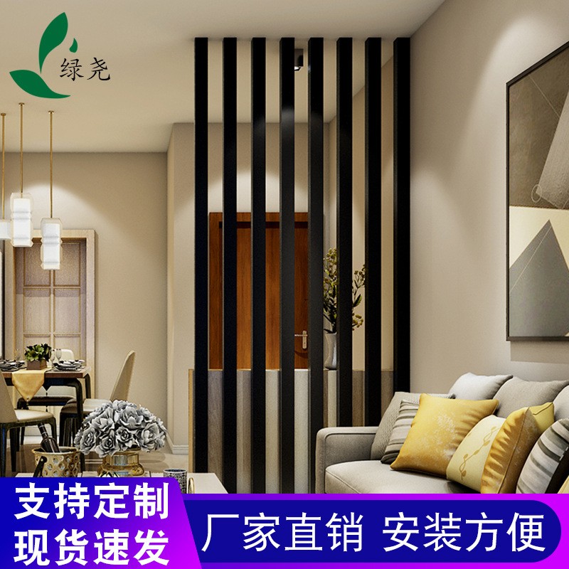 现货生态木方通隔断立柱假梁天花吊顶木塑方管绿可木方通背景墙图3