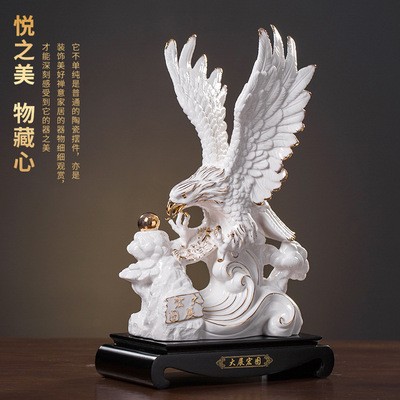 德化陶瓷雕塑艺术工艺品摆件 博古架装饰 商务送礼送领导大展宏图图4