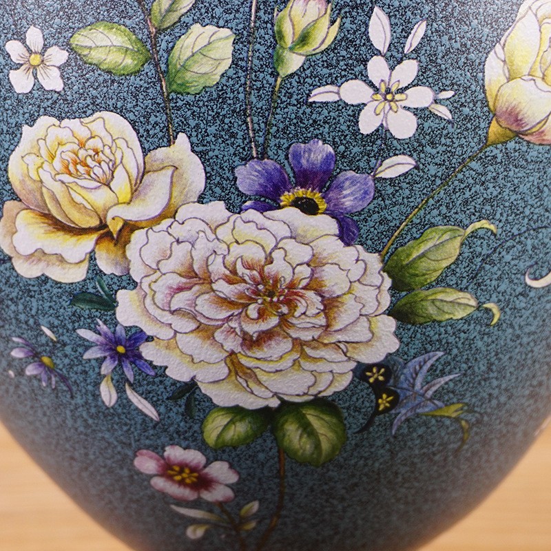 中式复古花鸟彩绘大号家居客厅树脂插花瓶家用玄关橱柜工艺摆件图4
