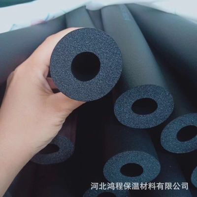 难燃橡塑保温管黑色 保温隔热橡塑海绵管套耐高温nbr橡塑空调管壳图2