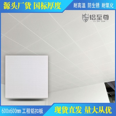 现货铝扣板600X600 冲孔铝扣板吊顶 办公室机房工程微孔铝天花板图3