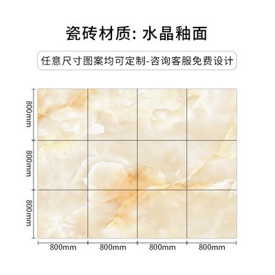 欧式简约3D电视背景墙瓷砖客厅大理石护墙板罗马柱装饰边框影视墙图5