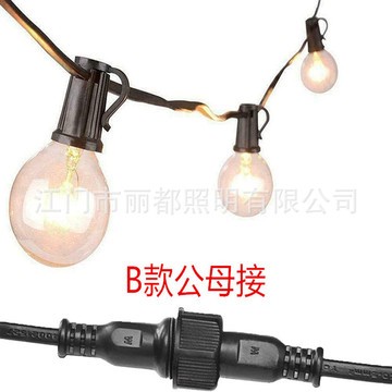 英澳规G40灯串220V25灯钨丝清光 室内外婚礼圣诞装饰灯串跨境电商图5