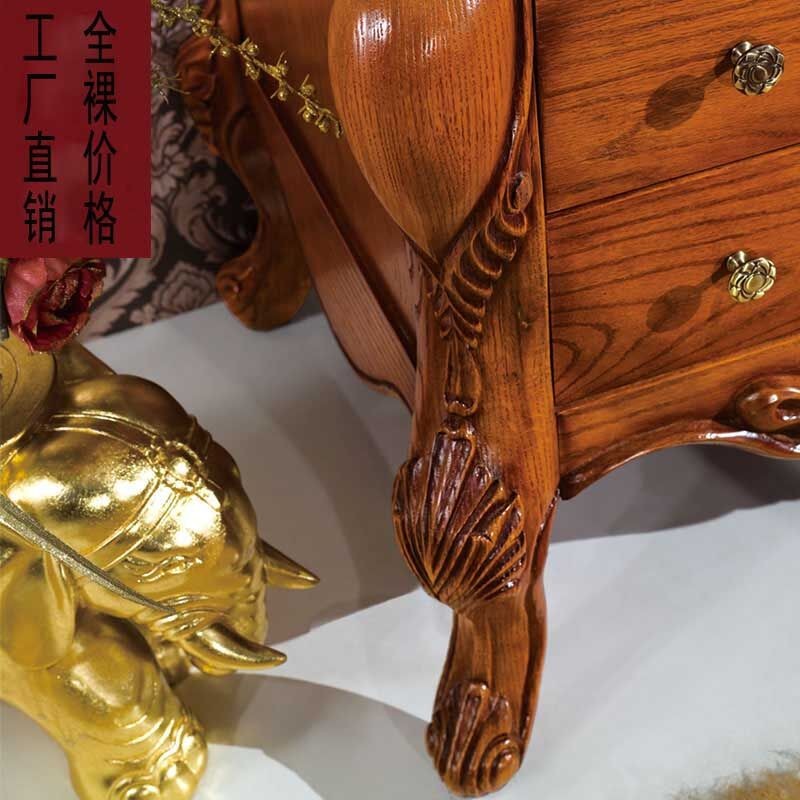 欧式仿古浴室柜组合 落地实木红橡木卫浴柜 洗手洗脸双盆柜定做图2