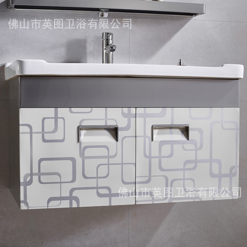 简约现代小户型浴室柜洗手台洗漱台组合不锈钢浴室柜镜子托架批发图4