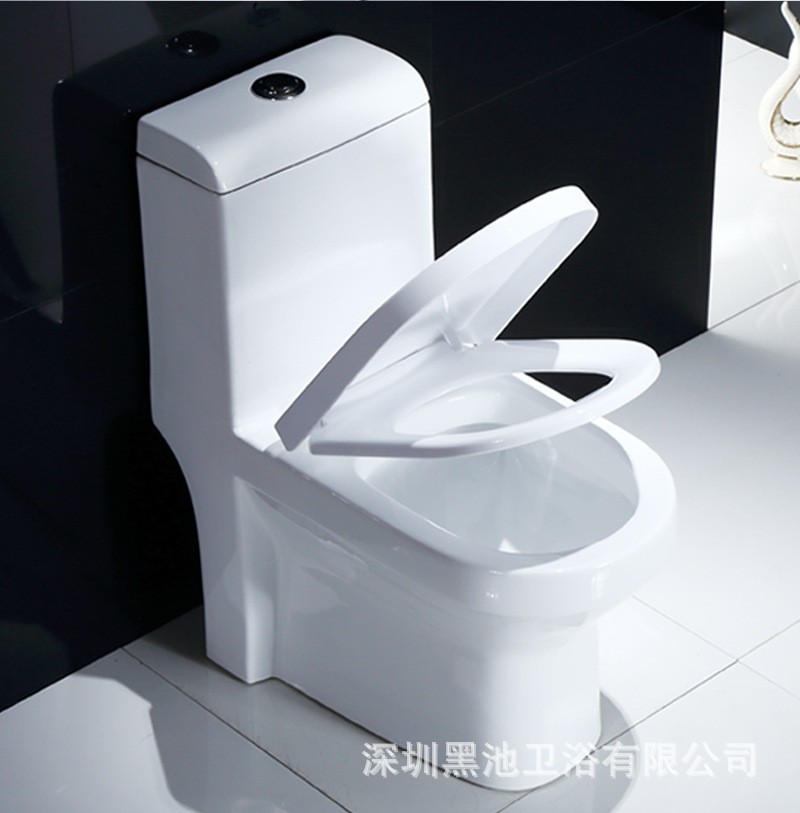 马桶坐便器家用虹吸式静音节水连体益高陶瓷防臭坐厕卫浴洁图2