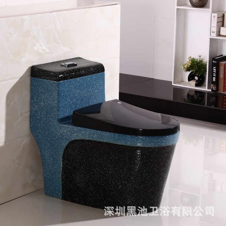 德国翡翠彩色马桶座便器 超漩式大口径家用抽水马桶有坑距250/350图4