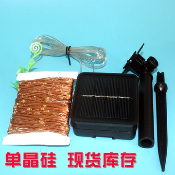 亚马逊太阳能灯串LED铜线灯串星星装饰灯太阳能户外圣诞节仙女灯图4