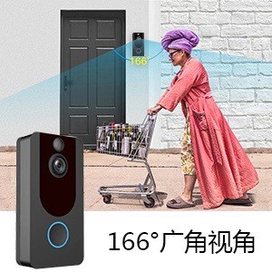 V7无线WIFI智能可视1080P门铃夜视视频对讲感应门铃猫眼图3