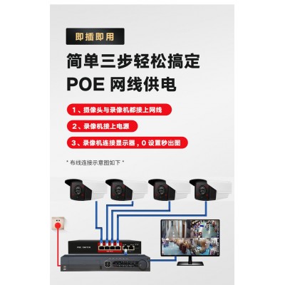 海康威视录像机300万POE套装音频录音 高清监控摄像头网络4/8路图4