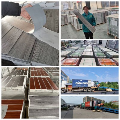 VINYL FLOOR 乙烯基胶粘地板 塑胶木纹装饰工厂批发PVC自粘地板贴图4