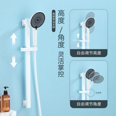 白色简易花洒套装淋浴恒温家用卫生间浴室冷热全铜watermax批发图2