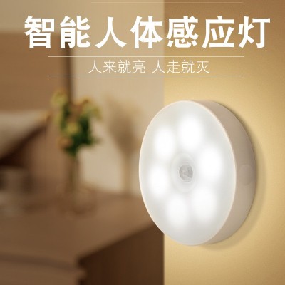 智能人体感应小夜灯无线USB充电创意护眼小夜灯橱柜过道护眼图2