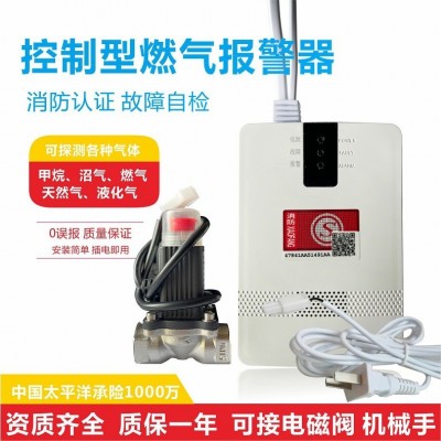 家用燃气报警器机械手煤气泄露报警器带控制钢瓶机械手电磁阀图4