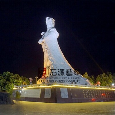 石源艺雕莆田石雕妈祖像湄洲妈祖雕刻仙游客山公园石雕像雕刻图2