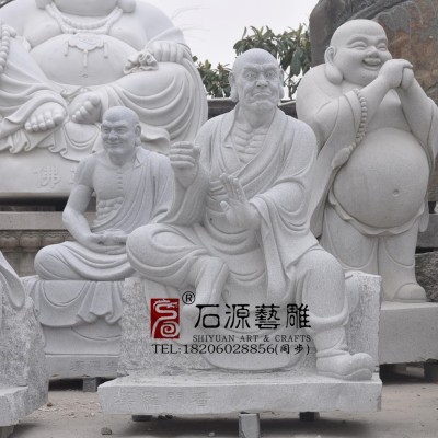 石源艺雕莆田厂家直销十八罗汉坐姿寺庙佛像雕刻尊者室外雕塑摆件图3