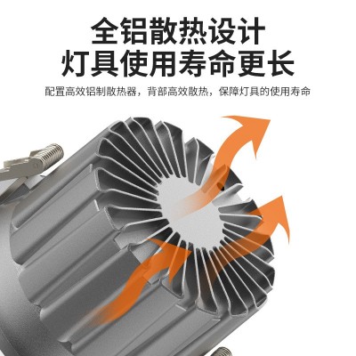 嵌入式led筒灯洗墙家装暗装牛眼灯开孔75cob深防眩天花灯图2