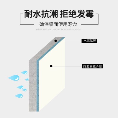 厂家直销家用工程内墙耐水外墙抗裂腻子粉立邦墙面找平腻子粉批发图3