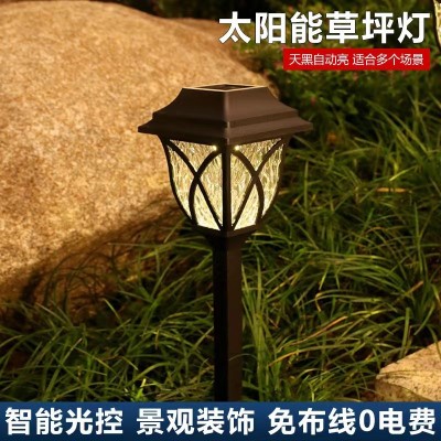 电商跨境太阳能草坪灯户外防水庭院别墅花园景观灯地插灯野营灯图4