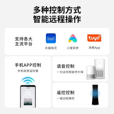 厂家直销遮光智能电动斑马帘 办公客厅酒店遥控语音全自动柔纱帘图3