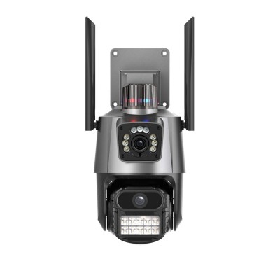 双镜头无线wifi监控摄像头双目联动防水全景360度户外枪球一体图4