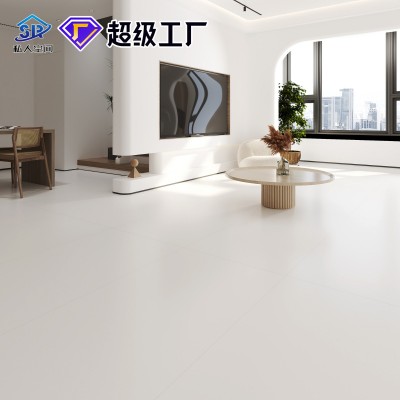 天鹅绒肌肤釉佛山瓷砖750x1500防污奶白奶黄地板砖素色柔光砖地砖图5
