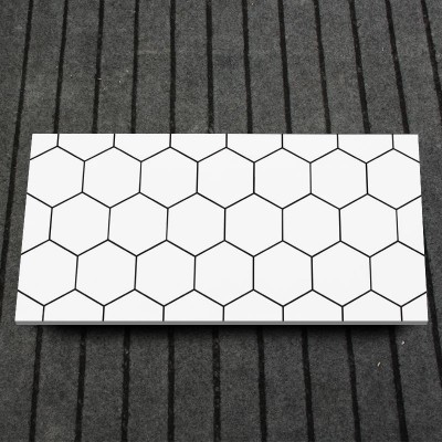 北欧工字格子砖300x600厨房浴室瓷砖卫生间黑白蜂窝鱼鳞纹内墙砖图4