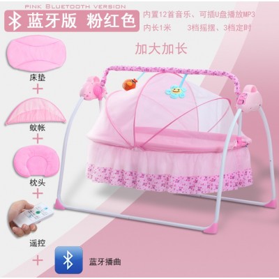电动摇床婴儿摇篮工厂现货直供跨境小包装省运费宝宝秋千摇椅睡篮图2