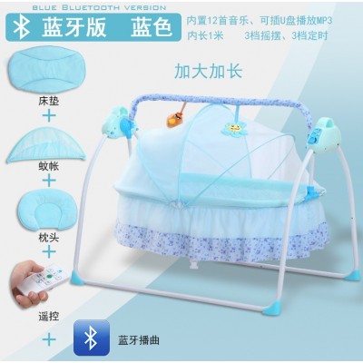 电动摇床婴儿摇篮工厂现货直供跨境小包装省运费宝宝秋千摇椅睡篮图3