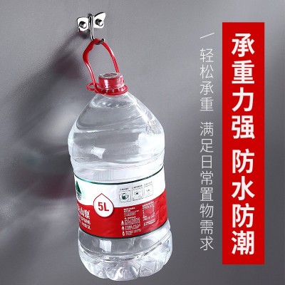 挂钩强力粘胶粘钩承重墙壁挂衣钩不锈钢免打孔厨房挂衣架衣服钩子图2