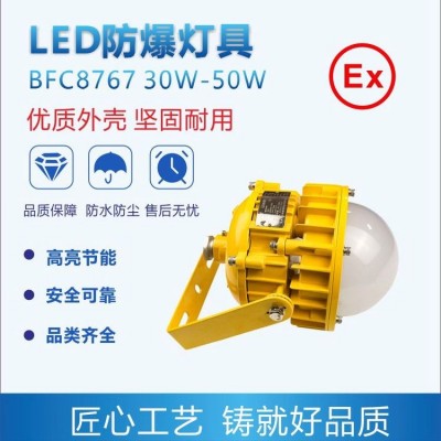 LED防爆灯50W微波感应防爆平台灯车间厂房防水防尘泛光灯工业照明图3