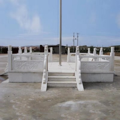 乔升建材 汉白玉栏杆 大桥河堤护栏 纯手工雕刻 源头定制物美价廉图3