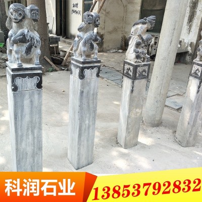 别墅庭院中式做旧栓马柱 仿古做旧拴马桩摆件 装饰摆件拴马桩出售图3