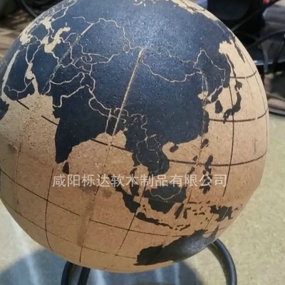 软木教学制品办公室客厅书房工艺品摆件家居装饰品软木地球仪图4