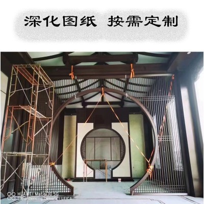 金属镂空新中式艺术凉亭 来图定制包工包料花园防晒景观凉亭图2
