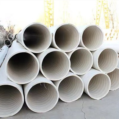 PVC-U缠绕管 双扣聚氯乙烯增强管 白色双扣排污管 SN8排水管厂家图3