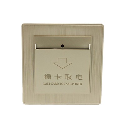 皮阿诺 86型墙壁开关插座40a宾馆感应卡取电 酒店插卡取电香槟金图5