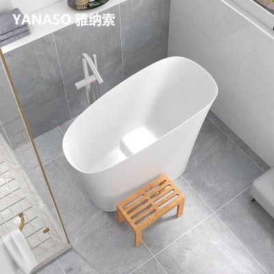 雅纳索家用小户型浴缸人造石独立式日式深泡浴缸坐式小浴缸小浴盆图3