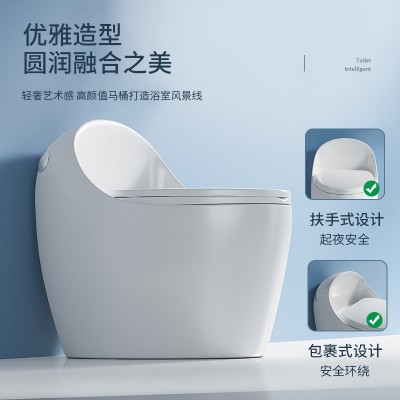 普通马桶坐便器圆蛋型虹吸式大管道智洁釉面缓降盖板家用酒店批发图2
