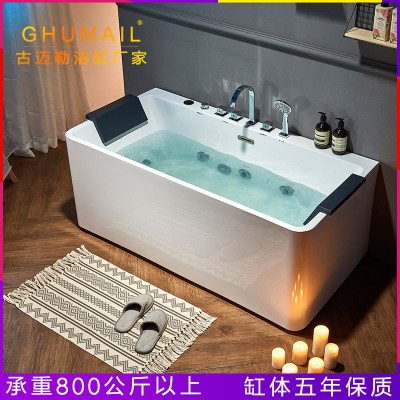 小户型酒店民宿家用网红大瀑布spa按摩1.2至1.8米亚克力浴缸恒温图2