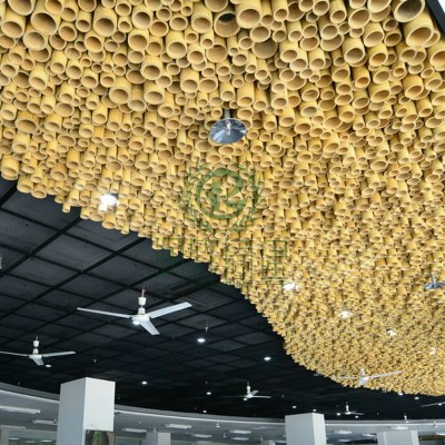 批发户外室外阳台竹条加工室内吊顶浅碳原木竹木格栅家用护墙板材图4