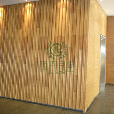 批发户外室外阳台竹条加工室内吊顶浅碳原木竹木格栅家用护墙板材图2