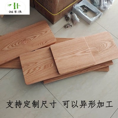 红橡木实木隔板墙上置物架简约一字搁板客厅卧室墙壁装饰壁挂书架图2