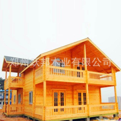 户外生态防腐木木屋 度假村木屋别墅 双层樟子松防腐木木屋批发图4