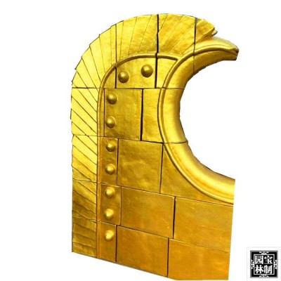 金色筒瓦 大雄宝殿鎏金瓦仿古镀金瓦金黄釉面琉璃瓦 寺庙金瓦图4