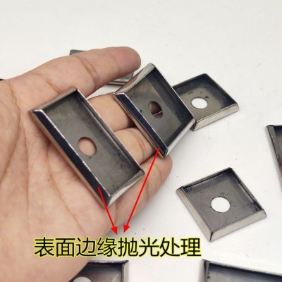 不锈钢方管装饰遮丑盖拉手脚配件脚环锥口垫片介子封口拉手片堵盖图3